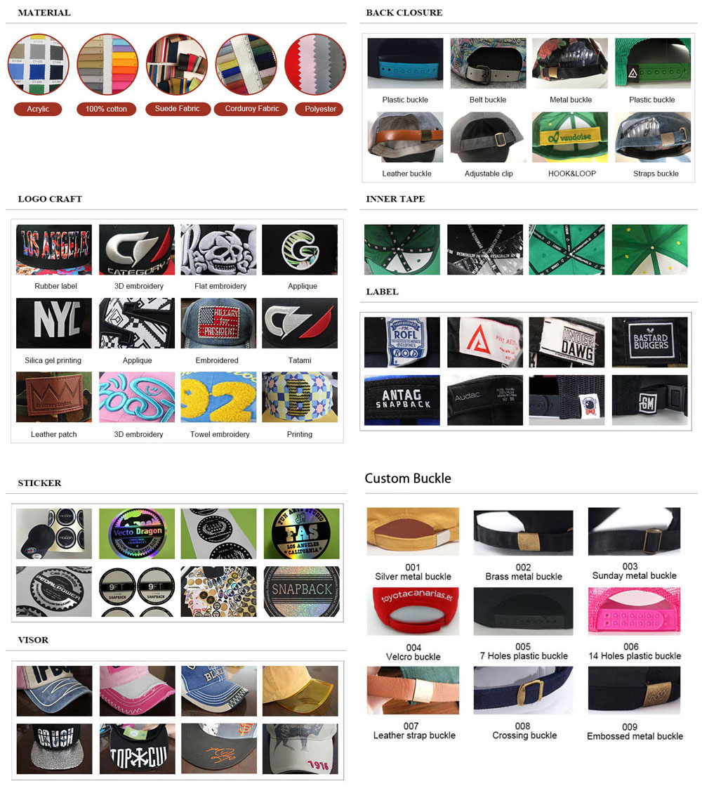 Blank baseball caps